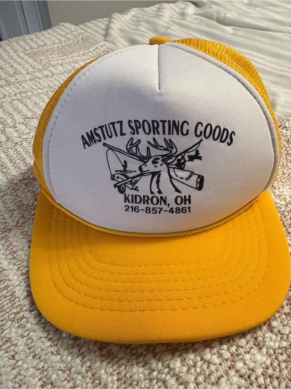 OS Yellow and White Trucker Hat